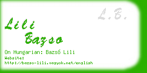 lili bazso business card