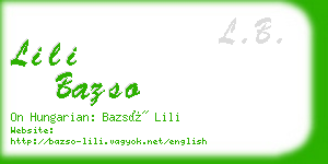lili bazso business card